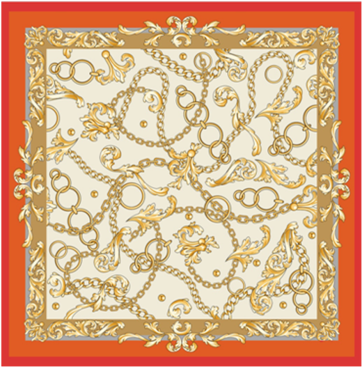 Платок двойной печати 64x64 см AV-AM50702