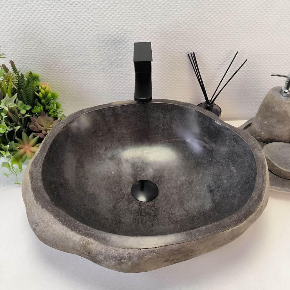 Раковина из речного камня RS-63326 (52*43*15) 0122