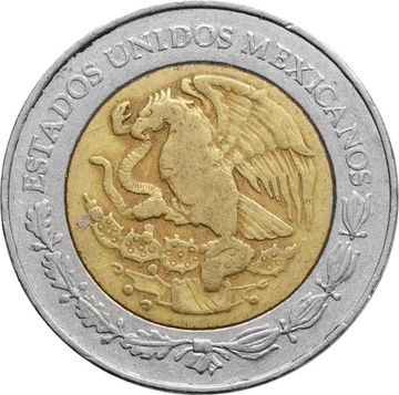 1 новый песо 1992-1995 Мексика