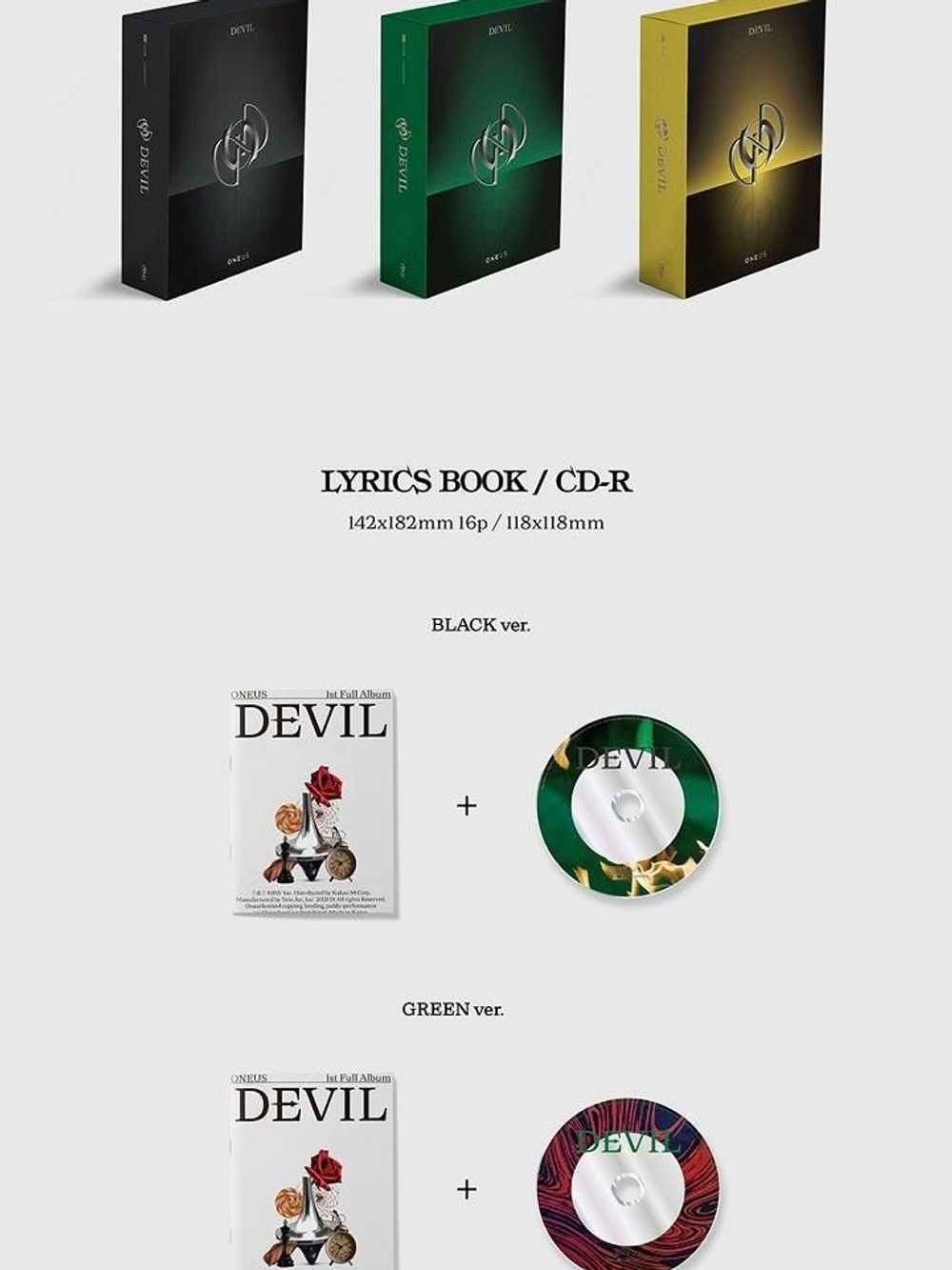 Альбом Oneus - Devil 1st Album BLACK Version