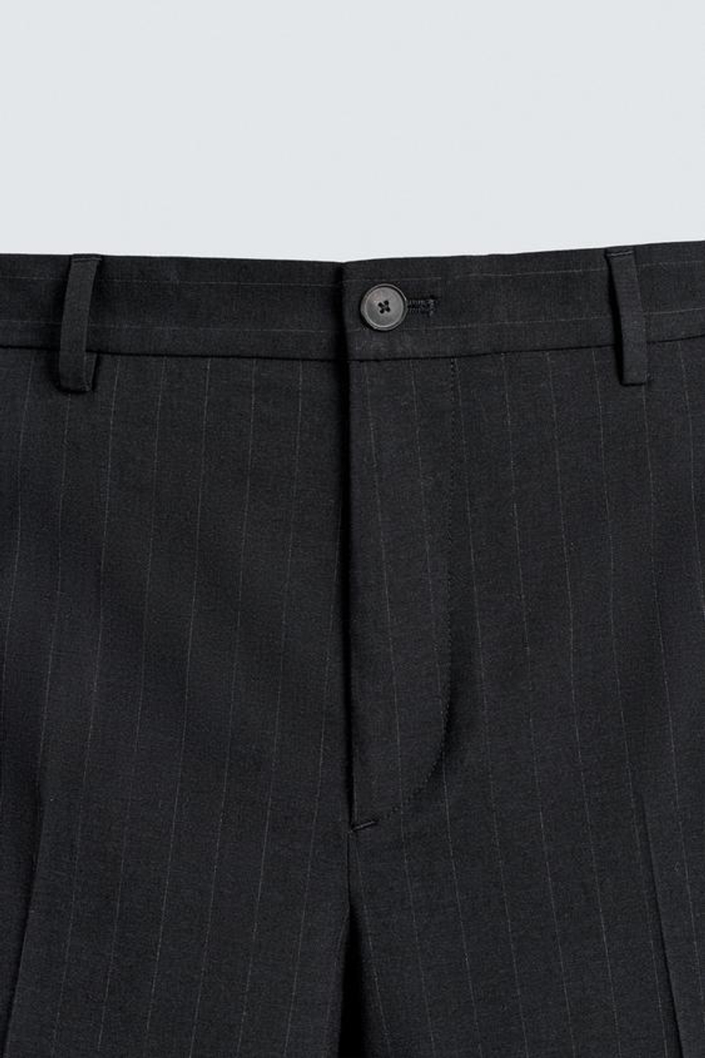 ZARA КОСТЮМНЫЕ БРЮКИ В ТОНКУЮ ПОЛОСКУ, МОРСКОЙ ТЕМНО-СИНИЙ