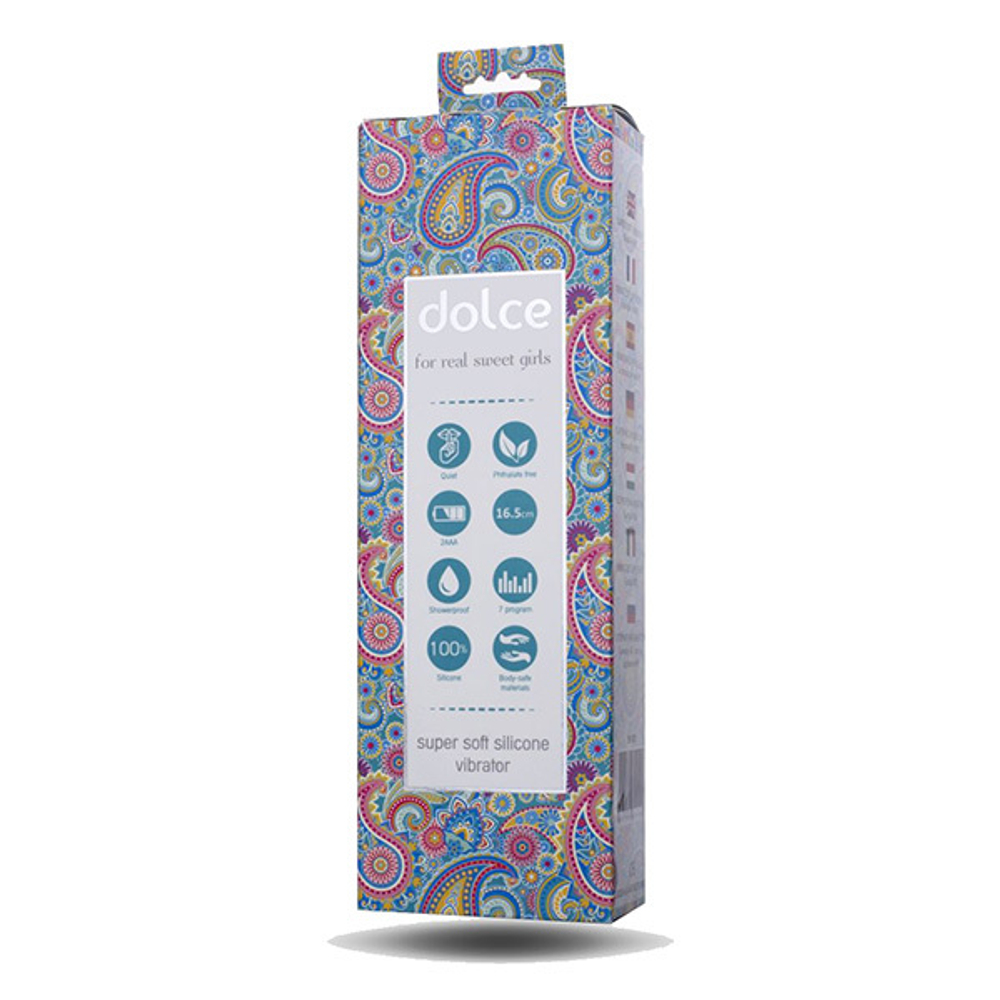 Голубой силиконовый вибратор 16,5см ToyFa Dolce Tyler 591003