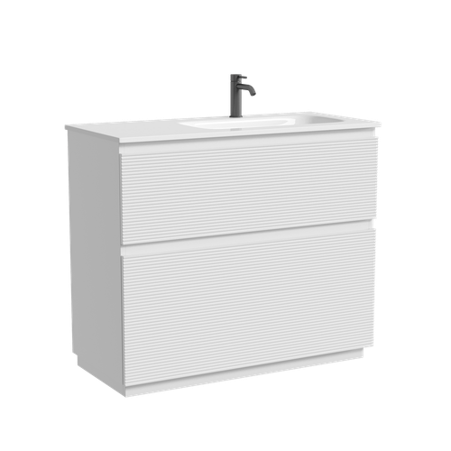 Тумба напольная Sancos Folk Floor правая 995х445х850, c двумя ящиками оснащенными доводчиками, Bianco, арт.FL100FRW