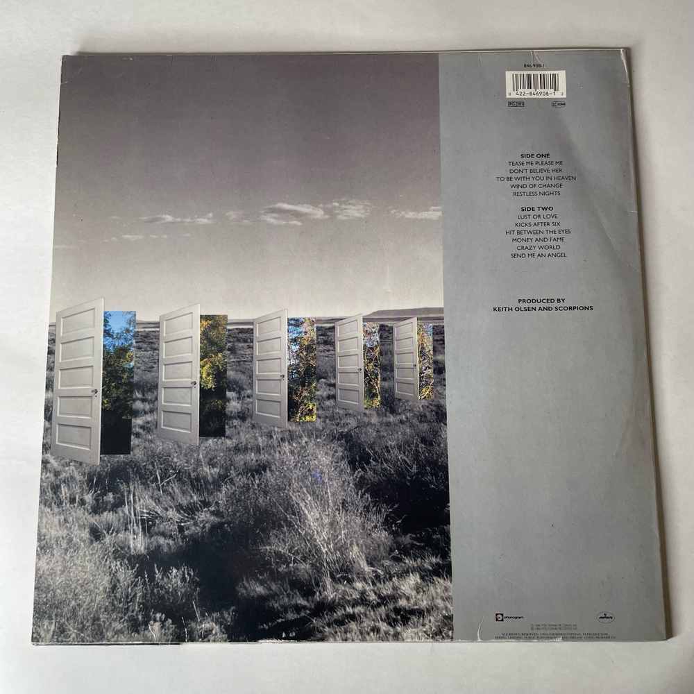 Винтажная виниловая пластинка LP Scorpions Crazy World (Нидерланды 1990)