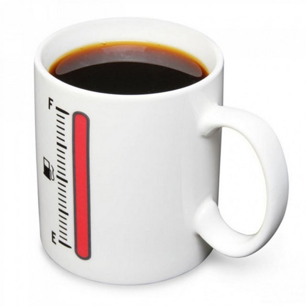 281006 Кружка "Заправься!" изменяющийся рисунок, h=9,5см, d=8см, керамика черный