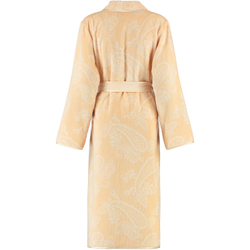 Элитный халат велюровый 4320 Paisley желтый от Cawo Германия