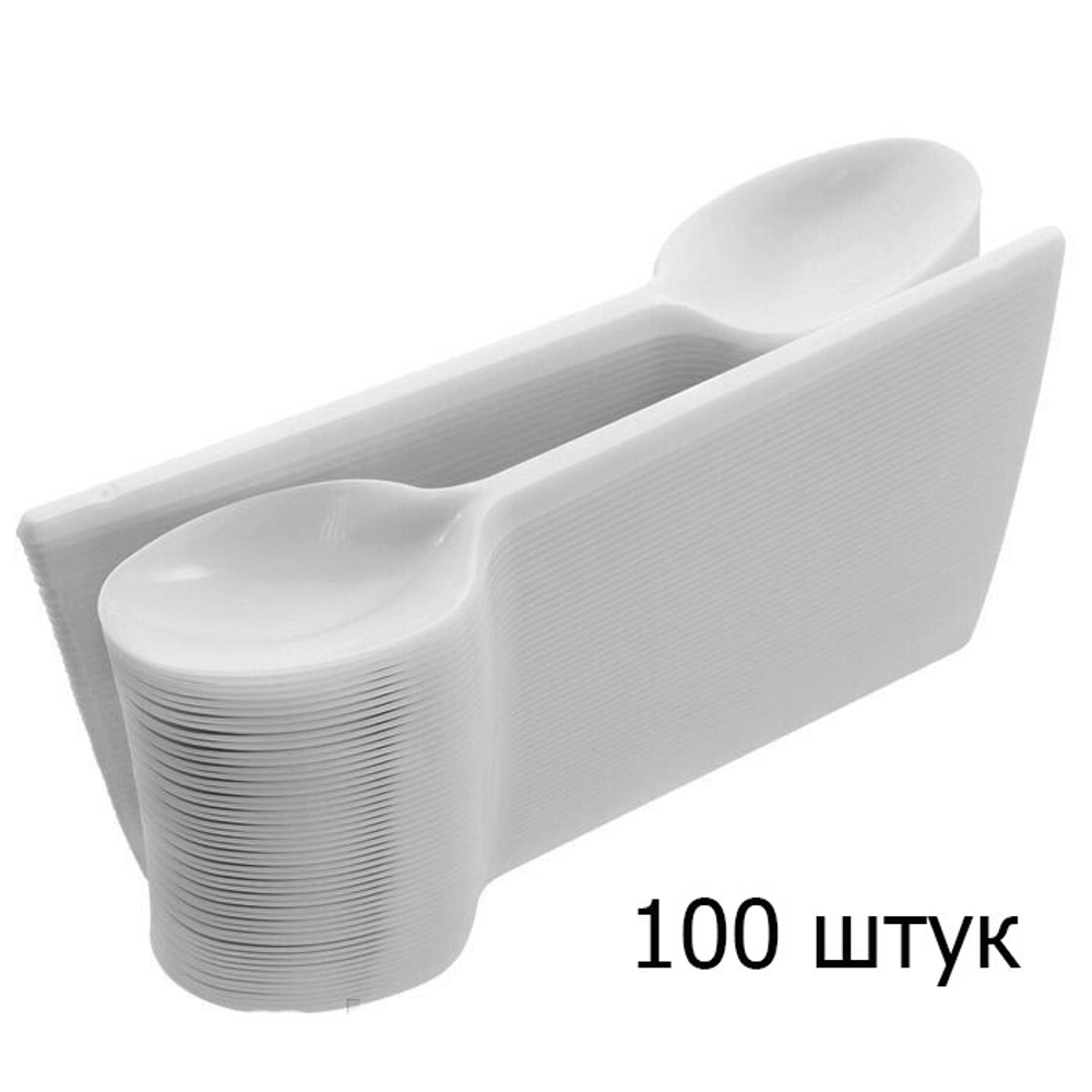 Ложка столовая Элпи Компакт 160 мм белая 100 штук