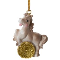 GAEM Фигурка декоративная подвесная "Лошадка", L3 W1,5 H4 см, 6в.