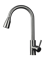 15023 Смес. од. для кухни выс. с ВЫД. лейкой (НЕРЖ САТИН) ViEiR (10/1шт)