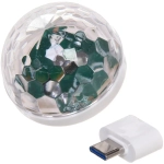 Диско-шар mini «Каледоскоп», LED (красный, зеленый, синий), переходник USB Type-C
