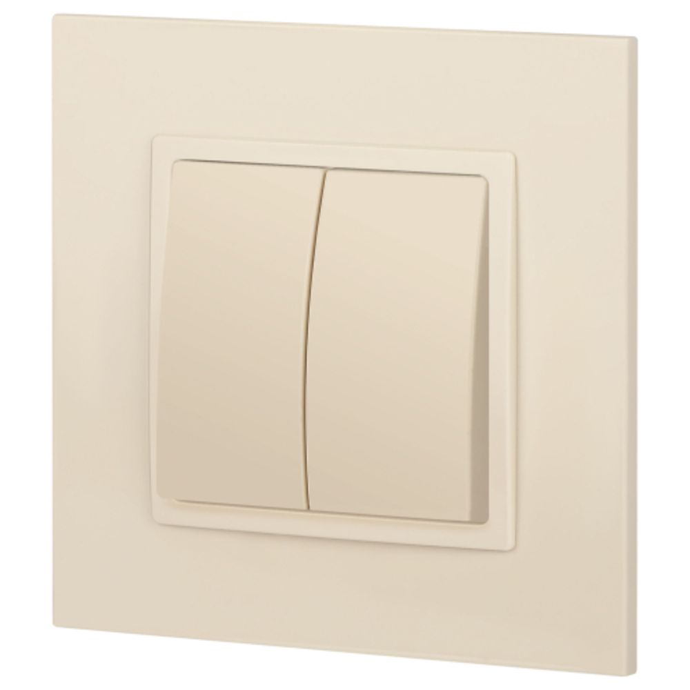 Выключатель ЭРА Elegance 14-1104-02 двойной 10АХ-250В IP20 слоновая кость