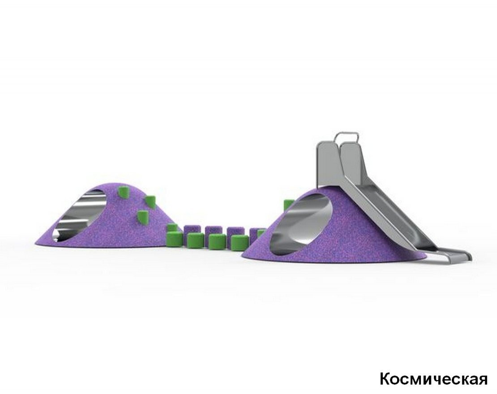 Резиновая фигура «Композиция из геохолмов с горкой»