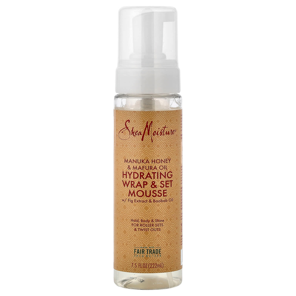 SheaMoisture, Увлажняющее обертывание и набор мусс с экстрактом инжира и маслом баобаба, 222 мл (7,5 жидк. унц.)