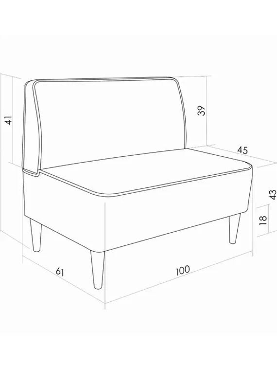 Диван &quot;Одос&quot; рогожка Neptune графит