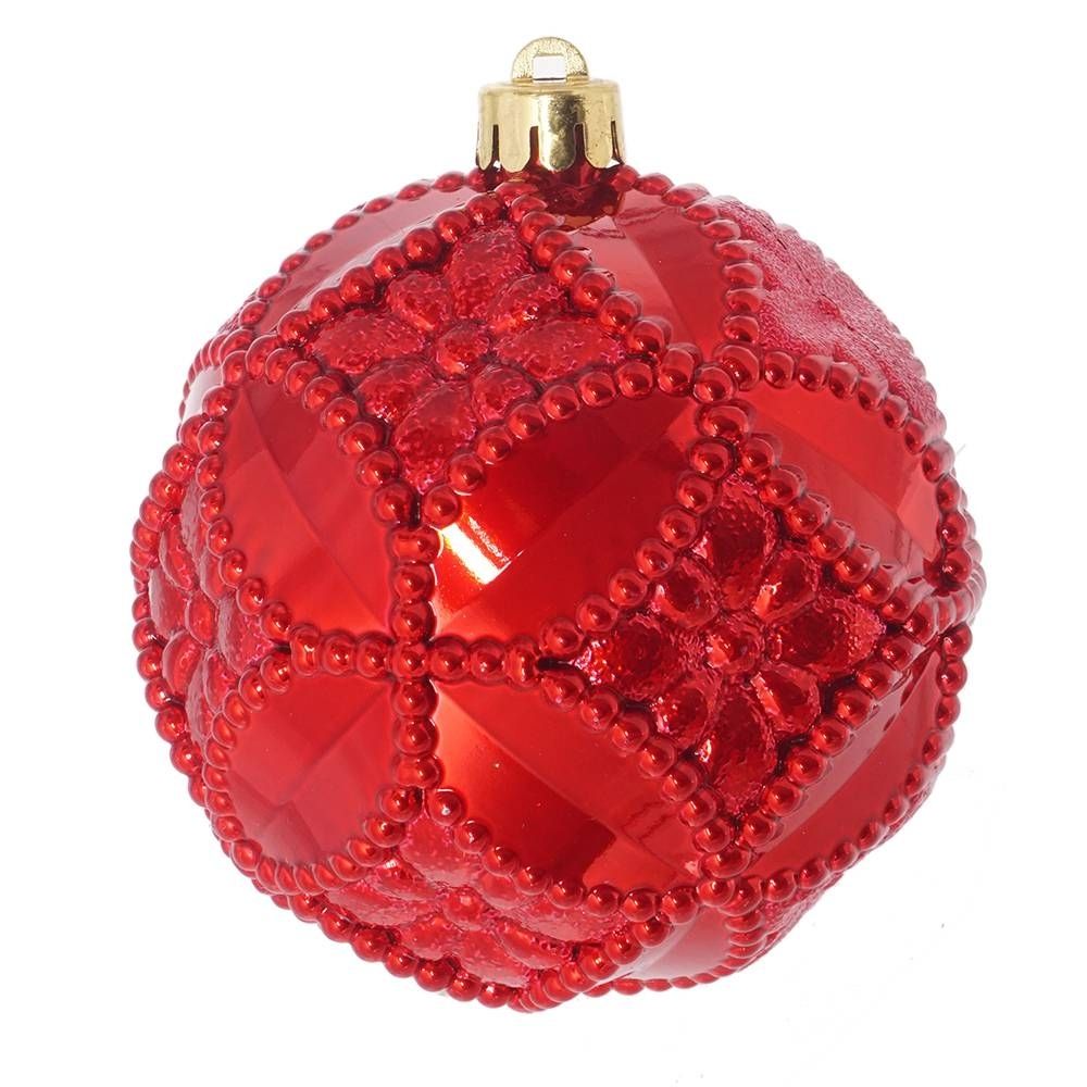 GAEM Набор из 2шт Украшение новогоднее Шар "Карнавальный узор", D 10 см, L20 W10 H10 см