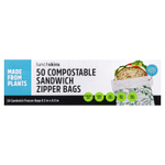 Lunchskins, биоразлагаемые пакеты для сэндвичей с застежкой, 50 шт.