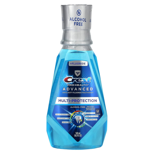Crest, Pro Health Advanced, универсальная жидкость для полоскания рта, с фтором, без спирта, 500 мл (16,9 жидк. унц.)