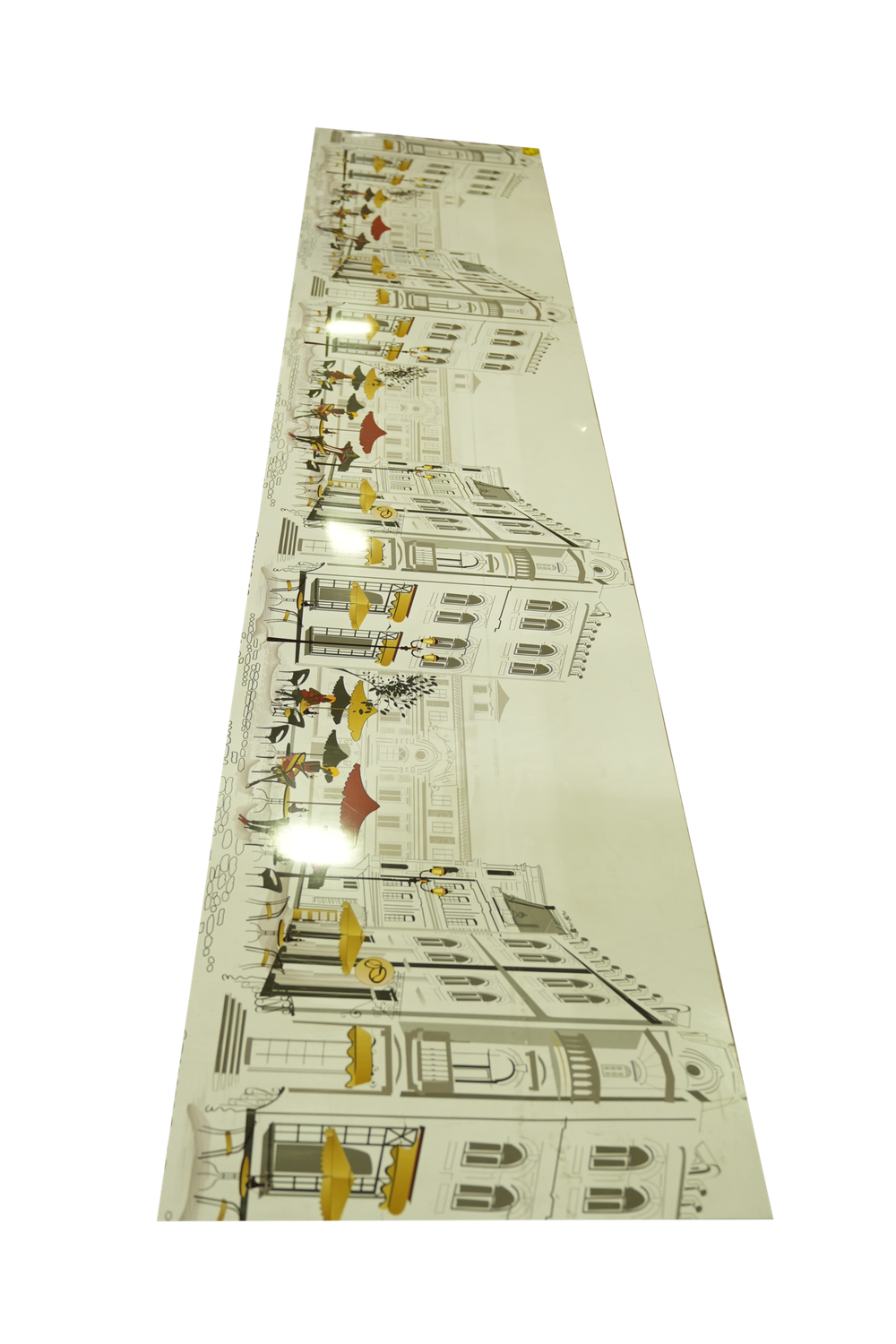 ПАНЕЛЬ ИНТЕРЬЕРНАЯ ПВХ (ФАРТУК) УЛИЧНОЕ КАФЕ 3000Х600Х1,3ММ