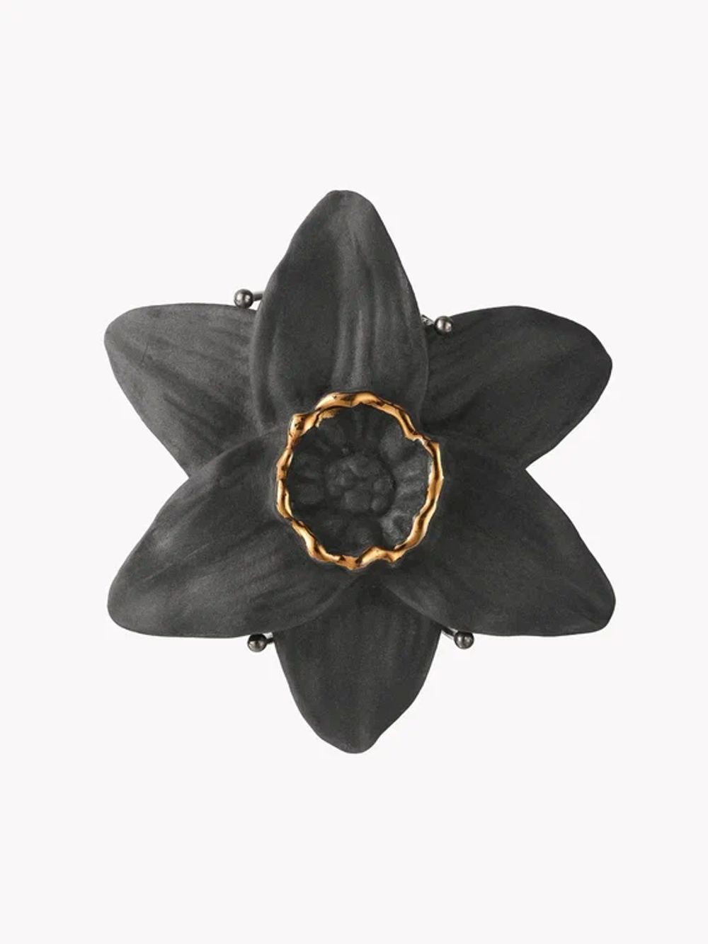 Кольцо Нарцисс XL, серый фарфор