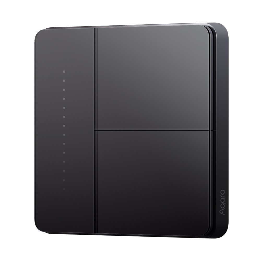 Умный настенный выключатель двухклавишный Aqara Z1 Pro black