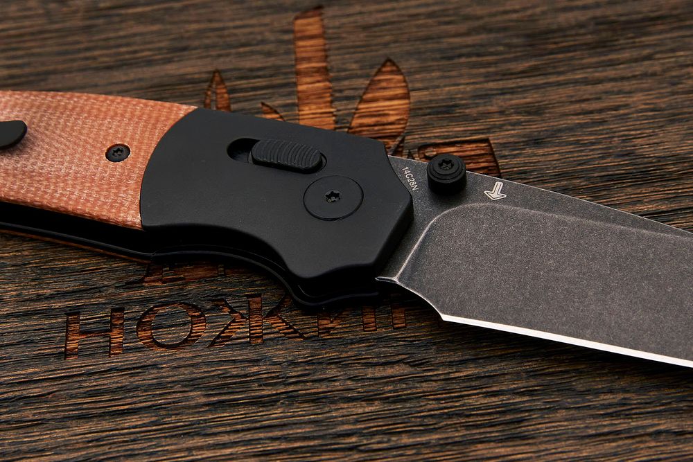 Нож складной QSP Vault, клинок 83мм, сталь Sandvik 14C28N, рукоять микарта/алюминий-BT