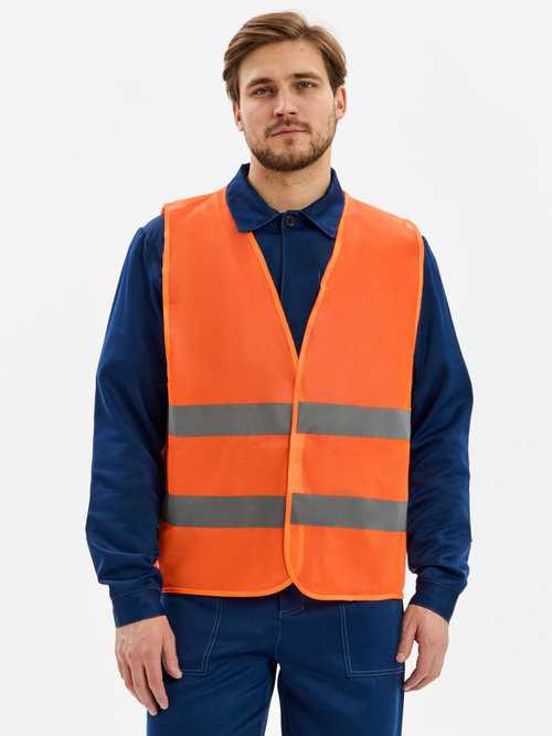 Жилет сигнальный ProfLine Base (тк.Полиэфир,60), оранжевый