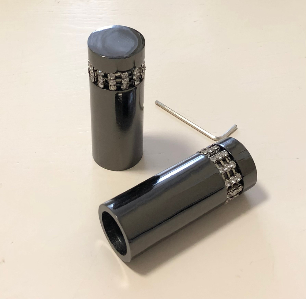 Карниз для штор "Ксантос" d19/19 мм двухрядный, цвет черный никель