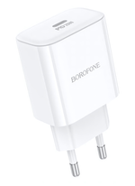 Зарядное устройство Borofone BA81A PD20W 3A Type-C + кабель Type-C-Type-C White