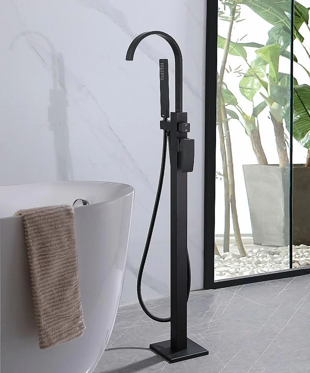 Смеситель для раковины ABBER Wasserfall AF8615B черный матовый