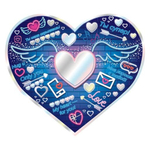 Открытка двойная, "Ты супер! Ты меня окрыляешь!", 159х297 мм, с текстом, фольга, рельеф, форма-сердце, синий фон, сердца, Мир открыток