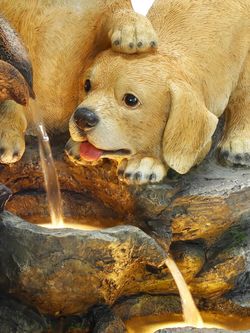 Waterfall Фонтан Щенки с подсветкой