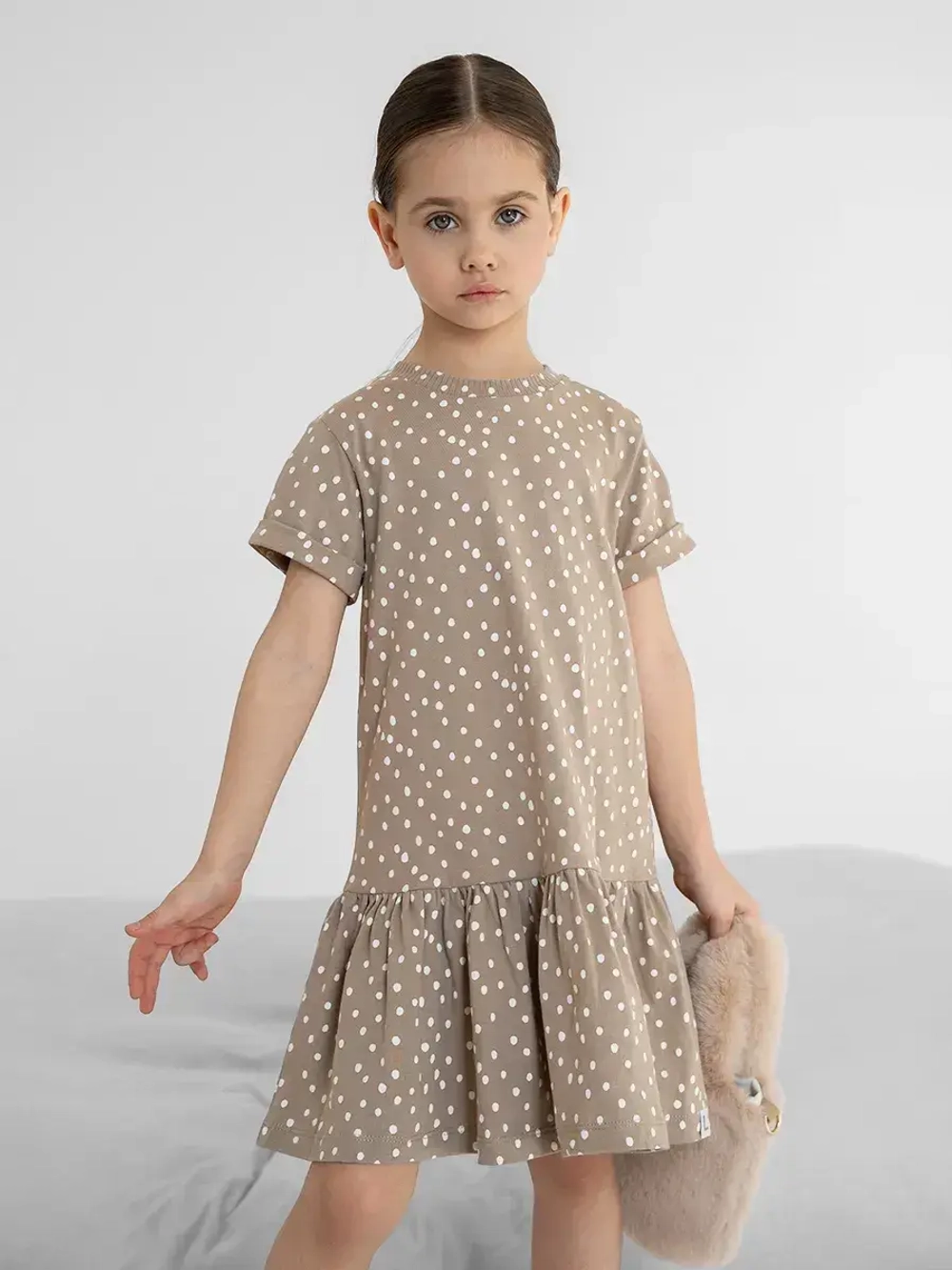 Платье для девочки в горошек