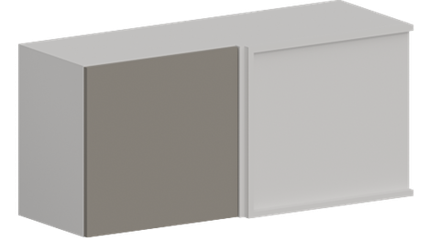 Кухня Модуль ШВУГ 1019 Белый / Теплый серый