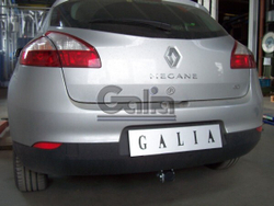 Фаркоп оцинкованный Galia R087A для Renault Megane III хетчбек 5 дверей 2008-2016, Renault Scenic III 2010-2016(паспорт и сертификат в комплекте)(без электрики)