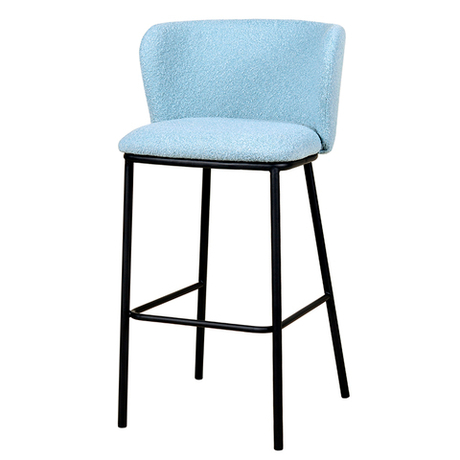 Стул барный Bergenson Bjorn Foggy букле голубая пудра