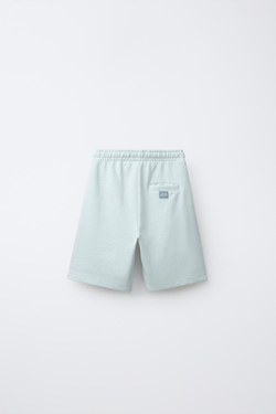 ZARA ШОРТЫ-ДЖОГГЕРЫ ИЗ МЯГКОЙ ТКАНИ, СВЕТЛЫЙ МЯТНЫЙ