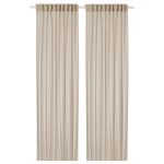 Комплект штор IKEA HALLEBRACKA (ХАЛЛЕБРАКА), Бежевый, 145x250 см, 2 шт