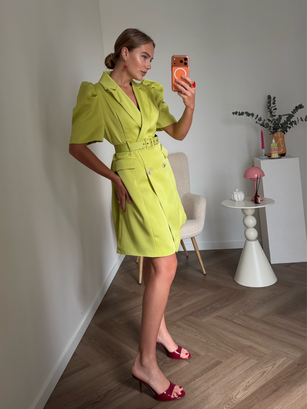 Платье-пиджак Каролайн васаби