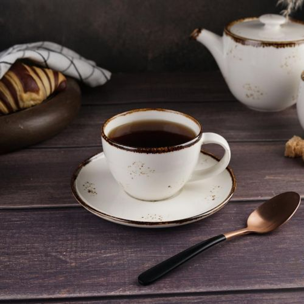 Блюдце чайное d=15 cм, фарфор "NOBLE" серия "Grace"