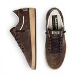 Мужские кеды Golden Goose Ball Star in Brown Suede with Brown Leather Star and Hell Tab