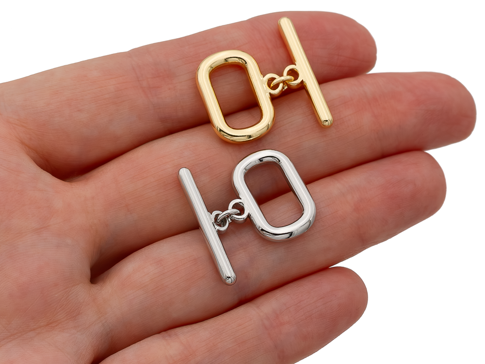 Тогл для украшений Прямоугольный 17х14,5мм, сталь