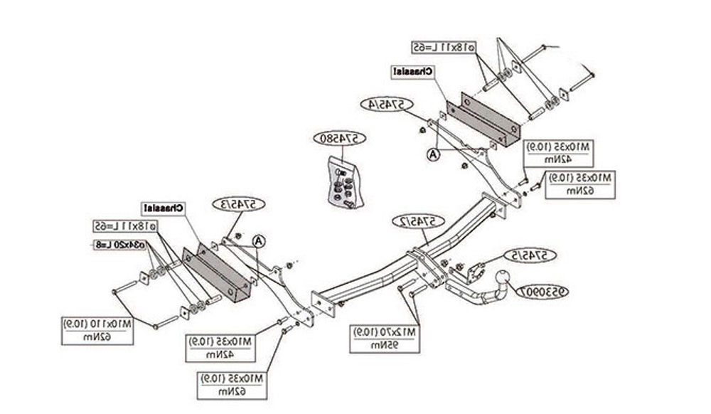 Фаркоп Brink (Thule) 574500 для Renault Clio (2013 - )(паспорт и сертификат в комплекте)(без электрики)