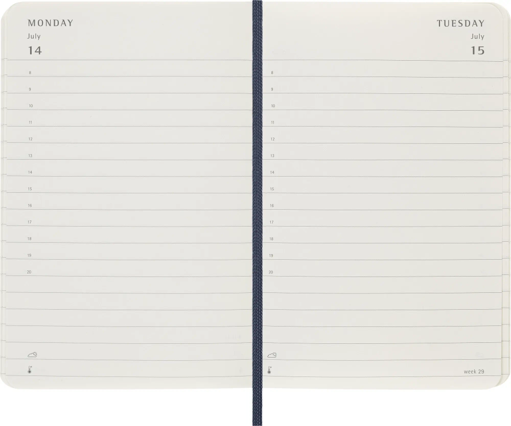 Ежедневник Moleskine (DSB2012DC2) Classic Soft Pocket 90x140мм 400стр. мягкая обложка синий сапфир