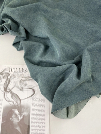 ЗОЛОТАЯ ОЛИВА - Джинсовая ткань РЕТРО (состаренная) (1403 Маша)