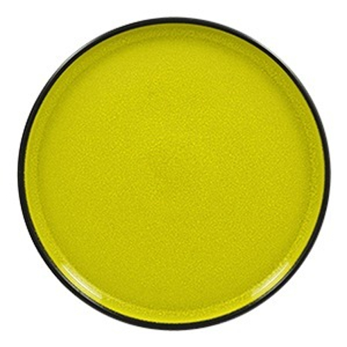 Тарелка плоская с вертикальным боротом 20 см, цвет черный/зеленый, FIRE, RAK Porcelain