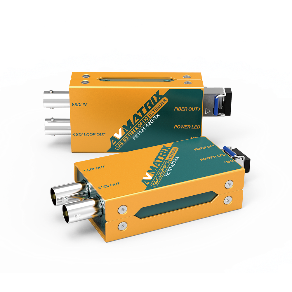 Волоконно-оптический удлинитель AVMATRIX FE1121-12G SDI 10км