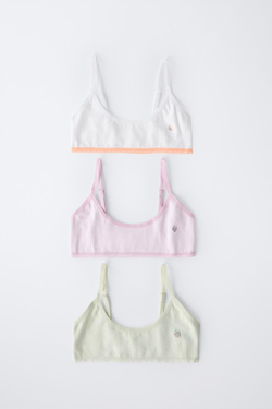 ZARA НАБОР ИЗ ТРЕХ ТОПОВ С БЛЕСТКАМИ, РАЗНОЦВЕТНЫЙ