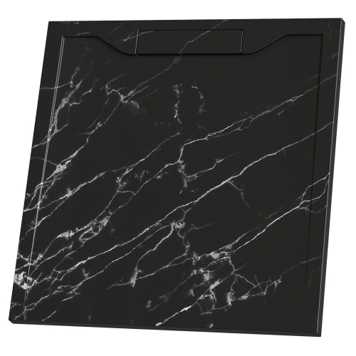Душевой поддон квадратный RGW STE MB Черный мрамор 900x900