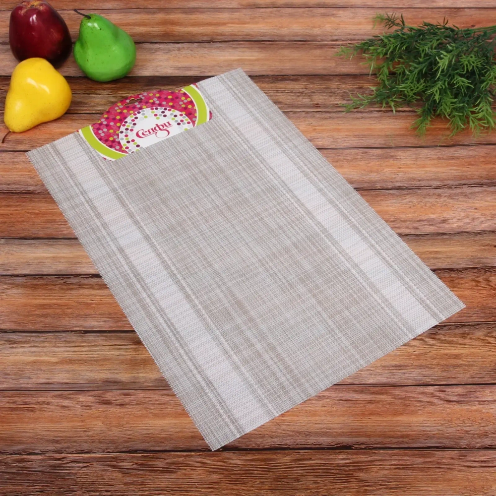 Салфетка на стол 30*45см плетеная, Классика белая полоса