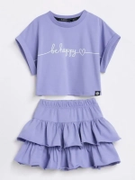 Костюм для девочки летний футболка и юбка